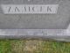 Headstone for Edward ZAJICEK, Josephine ZAJICEK (nee BRECKA) and son, Edward ZAJICEK